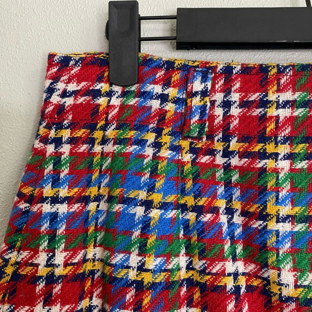 LizWear Multicolor Plaid Wool Blend Short Pencil Skirt 10 - Picture 2 of 5